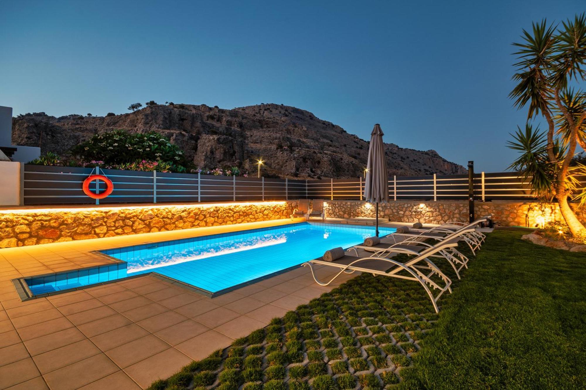 Villa Mariani II - In Lothiarika, Newly Renovated June 2024, Private Pool, Lindos 10 Min, Beach 120M Lardos Extérieur photo